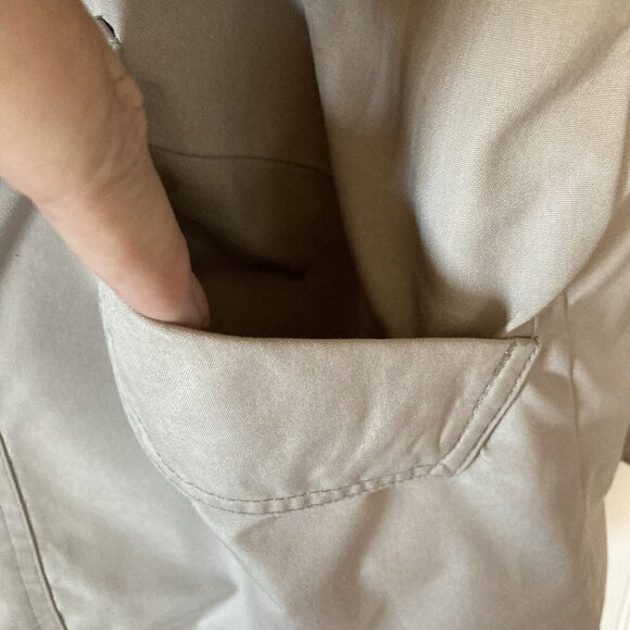 London Fog Womens 10 Reg Zip Snap Front Removable Liner Khaki Tan Car Coat - Picture 5 of 15